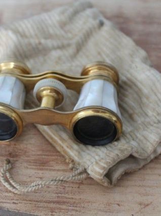 Jumelles de théâtre en nacre et bronze - XIX eme