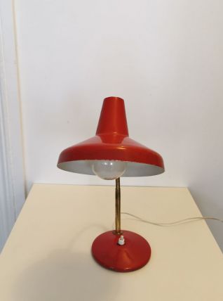 Lampe laiton et aluminium années 70