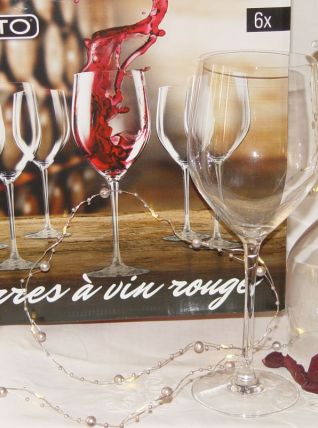 6 verres à vin de dégustation