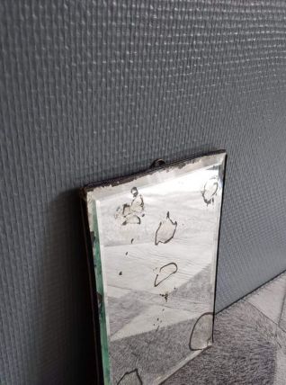 petit miroir ancien au mercure biseauté