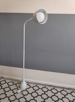 lampadaire métal blanc design articulé des années 80