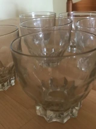 Verres à eau ronds vintage