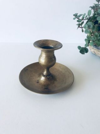 Bougeoir antique en laiton