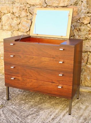 Coiffeuse en palissandre de style moderniste 1960