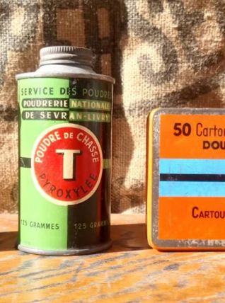 Trois boites en tôle - Thème chasse