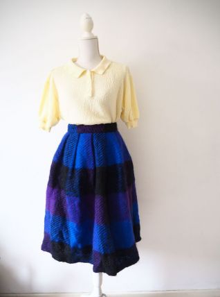 Jupe patineuse pure laine vintage 50's