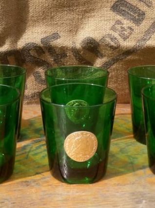 Ensemble de 10 verres vintage avec médaillons