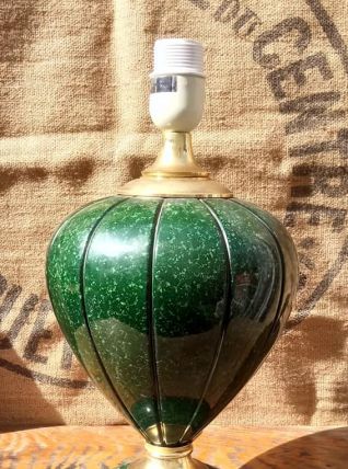 Jolie pied de lampe en céramique signée Robert de Schuytener