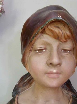 Buste en plâtre années 20