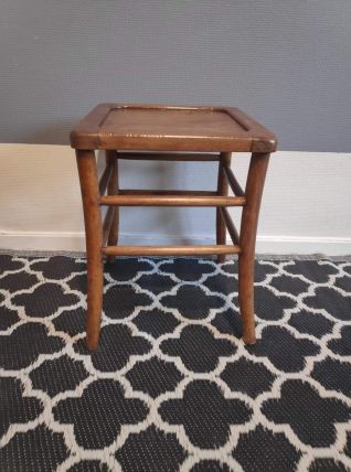 tabouret de bistrot en bois courbé verni vintage