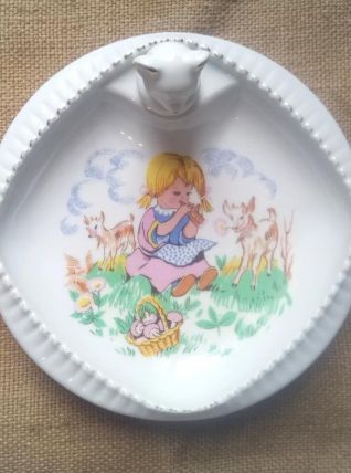 Assiette "maintien au chaud" en porcelaine de Limoges