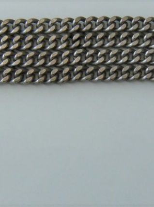 Gourmette bracelet 4 rangs maille américaine hermine Bretagn