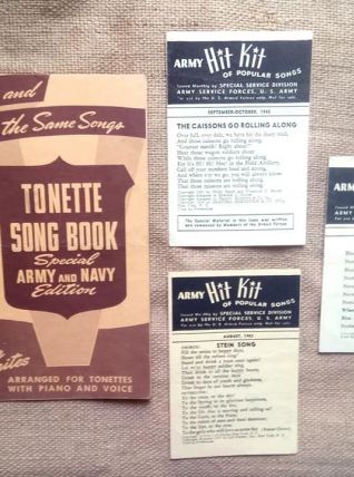 Tonette song book" &amp; "Hit kit of populars songs" - USA Army