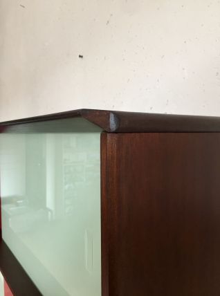 Grand meuble bibliothèque vitrine Oscar vintage années 60