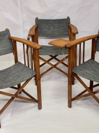 Set de 3 chaises de réalisateur pliantes marque Clairitex an