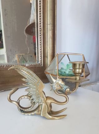 Bougeoire Dragon / Griffon / bougie / Déco de Table/ or / La