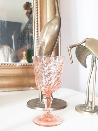 Lot de 6 Verres à liqueur rose verres à dépression ROSALINE 