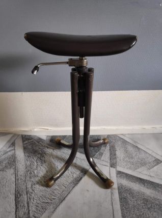 tabouret industriel de métier réglable  hauteur assise skaï