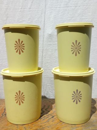 Série de 4 boites Tupperware Soleil - Années 70/80