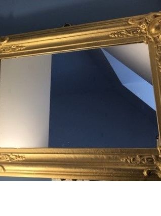 Miroir ancien bois doré 55 cm x 39 cm 