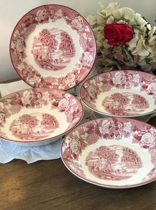 4 assiettes anglaises - Plats - Vintage