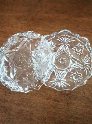 Bonbonnière, vide poche vintage en verre 