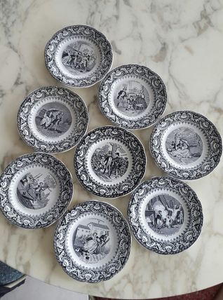 Assiettes parlantes Gien 