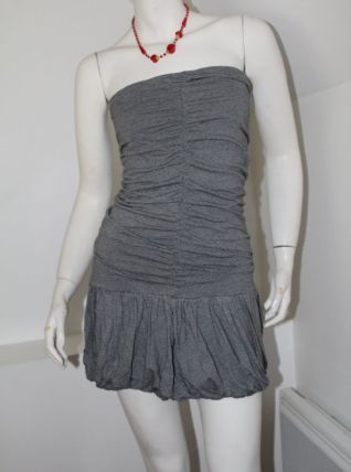 Robe bustier "Naf Naf" fourreau fines rayures T 36
