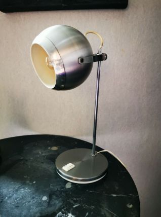 LAMPE EYE Ball Vintage 1970 Alu  D'époque  électricite d ori