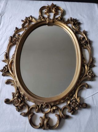 miroir baroque ancien en résine
