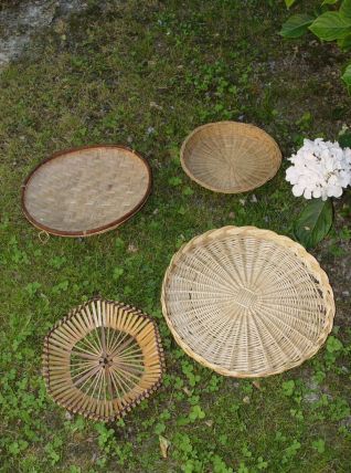Set de 4 paniers-plateaux à suspendre