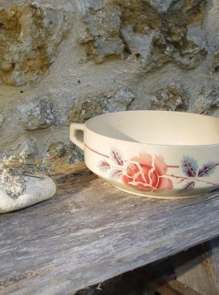 Légumier à motif de rose Moulin des Loups