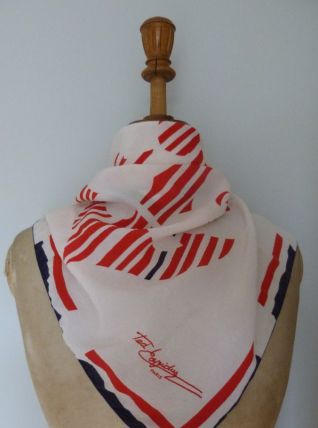 Foulard vintage Ted Lapidus authentique