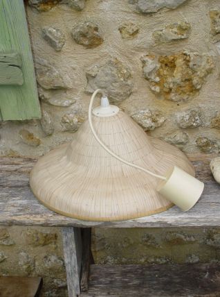 Suspension électrifiée Bohème en paille de riz