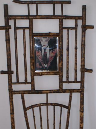 Porte-manteau bambou tigré 1900-1930