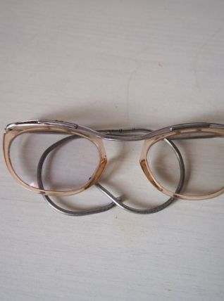 Paire de lunettes cats eyes en bakélite vintage 50's 60's