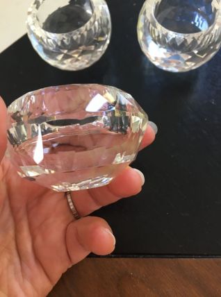 3 jolis bougeoirs cristal 