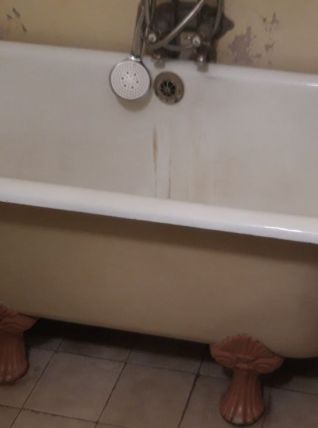 Baignoire en fonte sur pieds