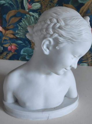 buste en plâtre "la rieuse" d'après Jean-Baptiste Pigalle