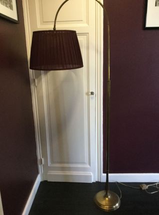 Lampadaire de sofa en laiton  réglage en hauteur 
