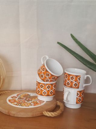 Lot de 4 tasses céramique anglaise