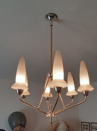 Lustre vintage 6 feux 