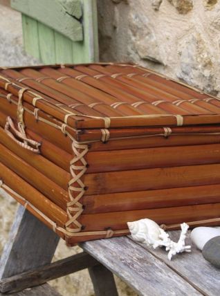 Mallette bambou vintage