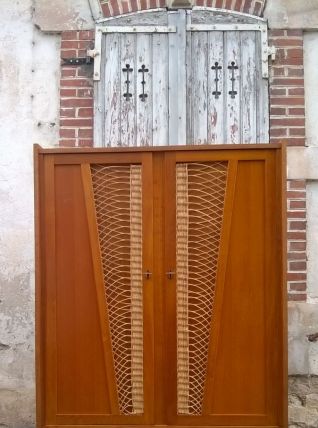 Armoire en rotin année 60