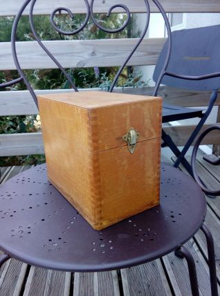 Boite à fiches en bois