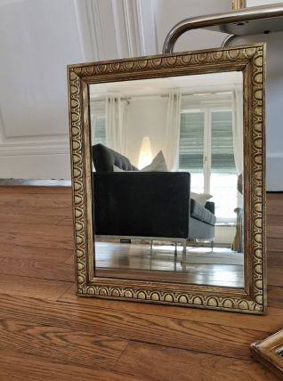 Miroir rectangulaire doré 