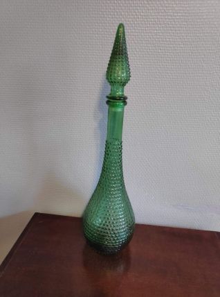 carafe empoli verte avec bouchon flamme