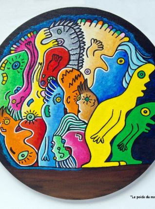  "Le poids du monde " Neko92vl peinture originale