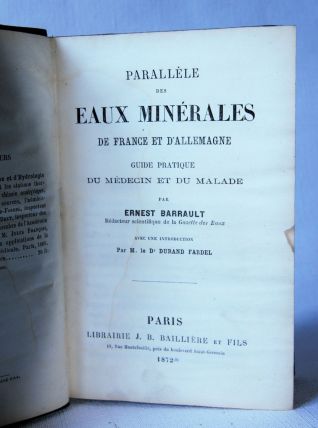 Parallèle eaux minérales France et Allemagne Barrault 1872