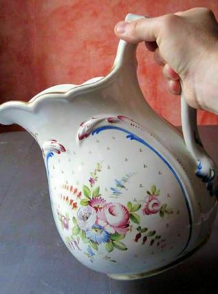 grande carafe/ cruche ancienne en porcelaine américaine 